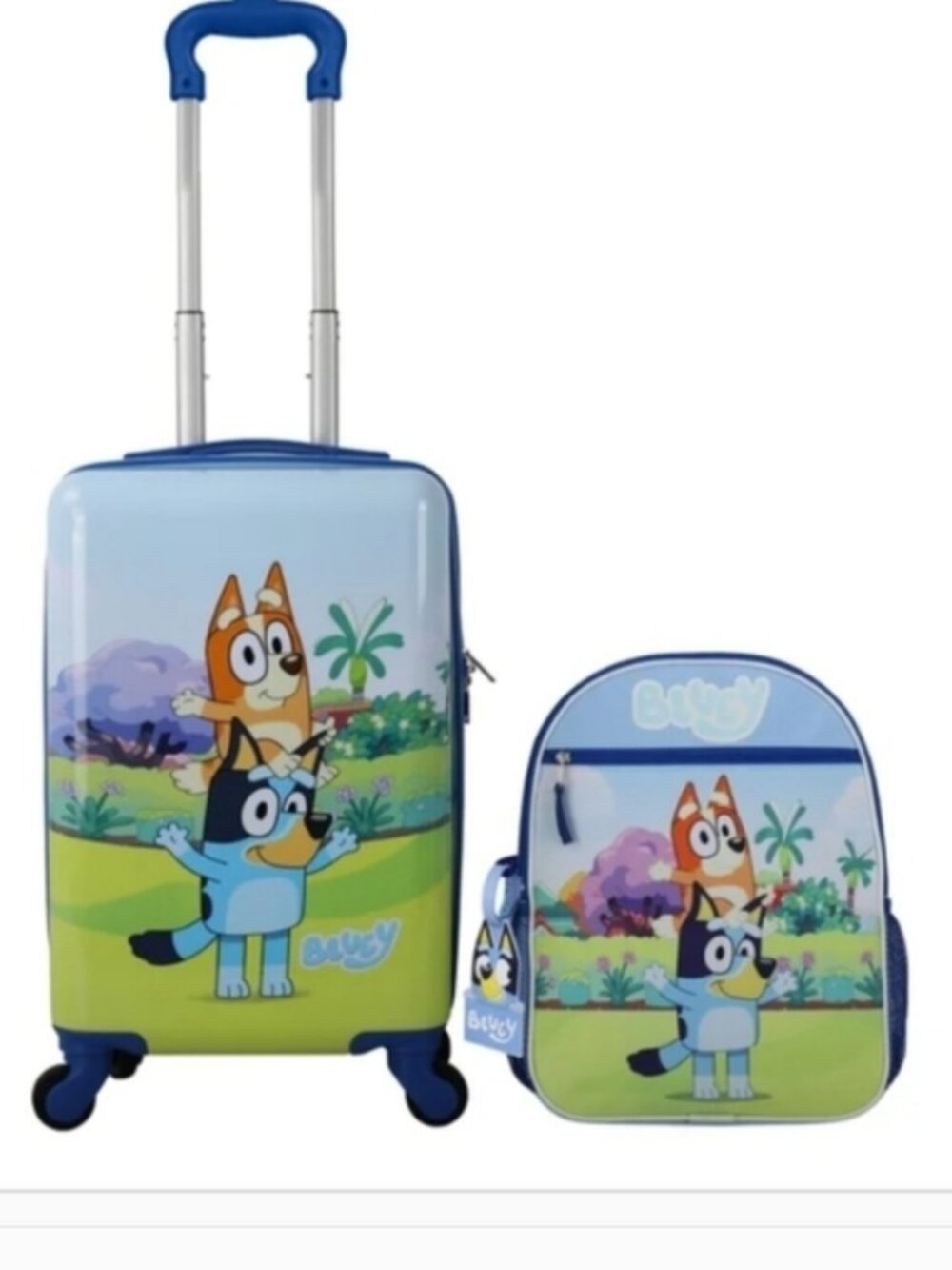 Kids Licensed Carry-on & Backpack Luggage Set, new, Bluey